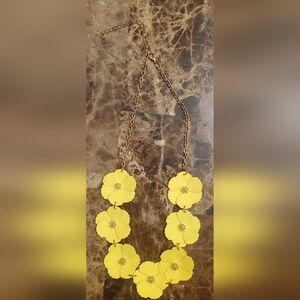Yellow Floral Necklace